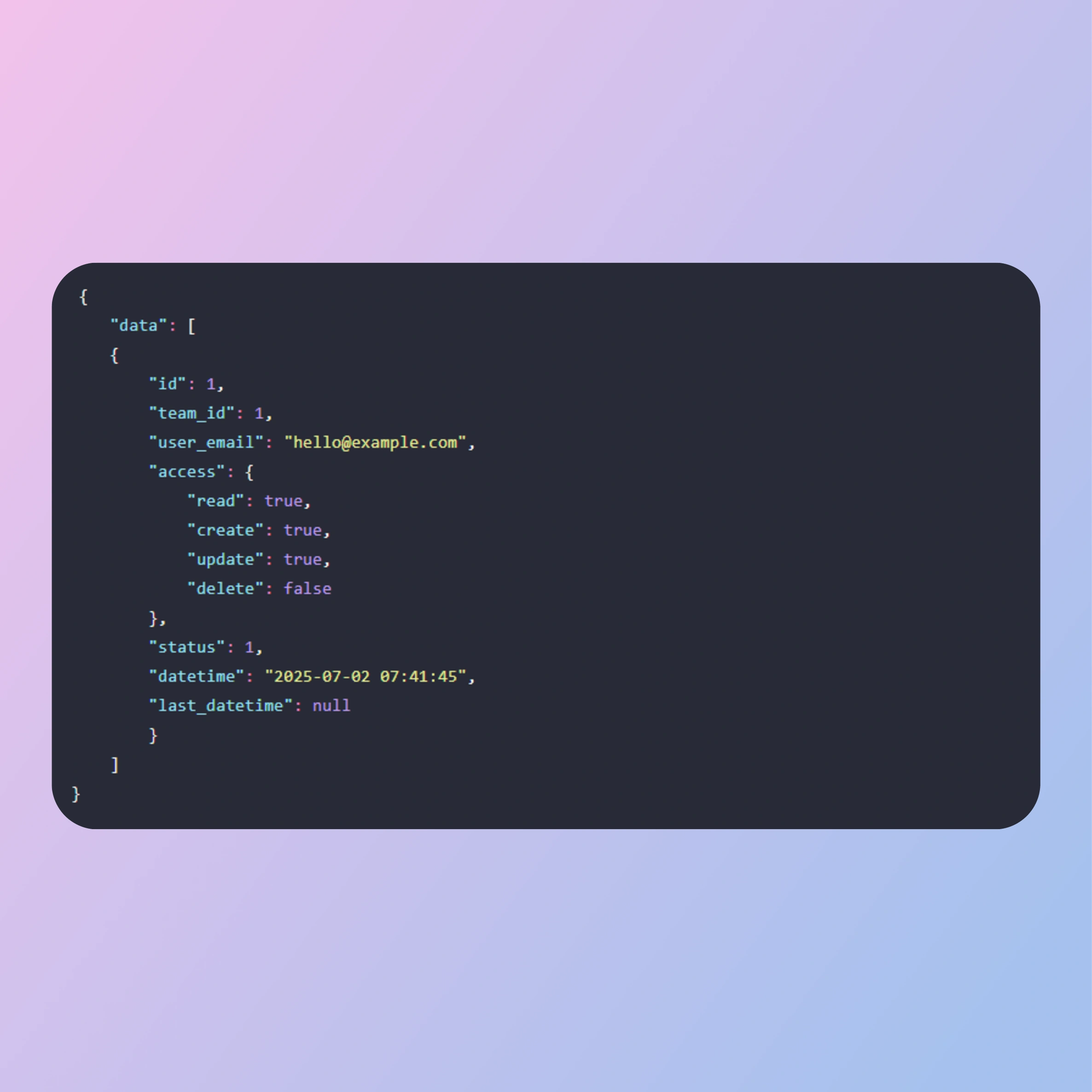 Screenshot of the app API endpoints feature